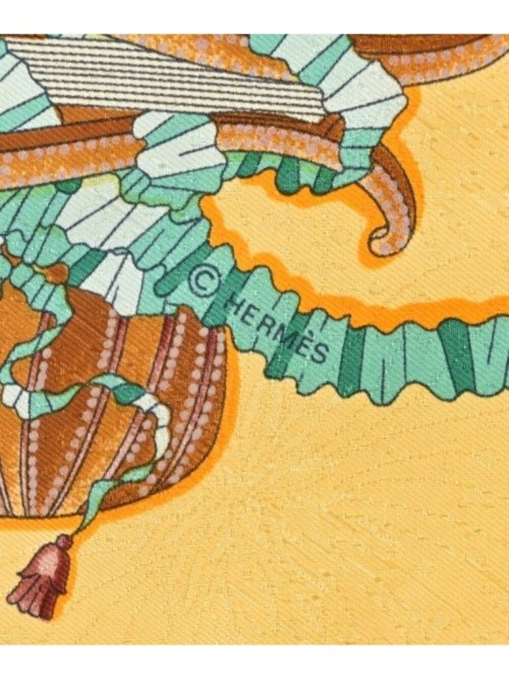 Hermes Bandana Scarf Yellow - Picture 5 of 6
